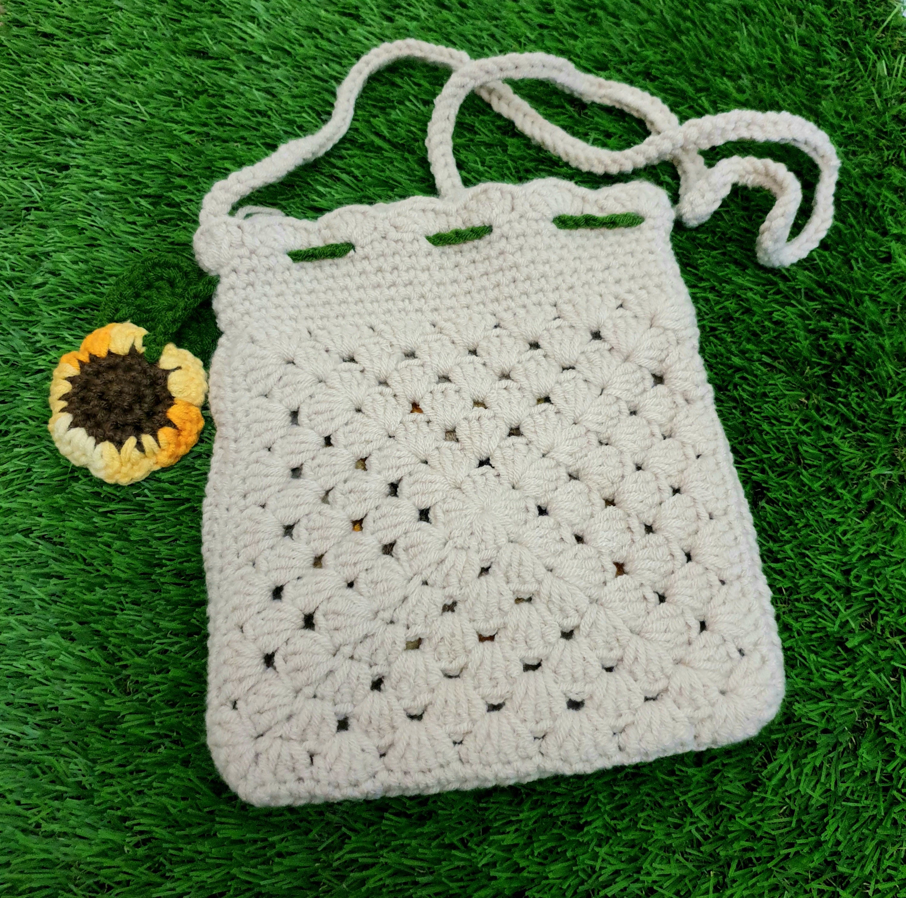 Crochet Sunflower Bag