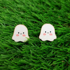 Wooden Ghost Earrings