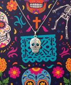 Mexican Skull Necklace | 925 Sterling Silver