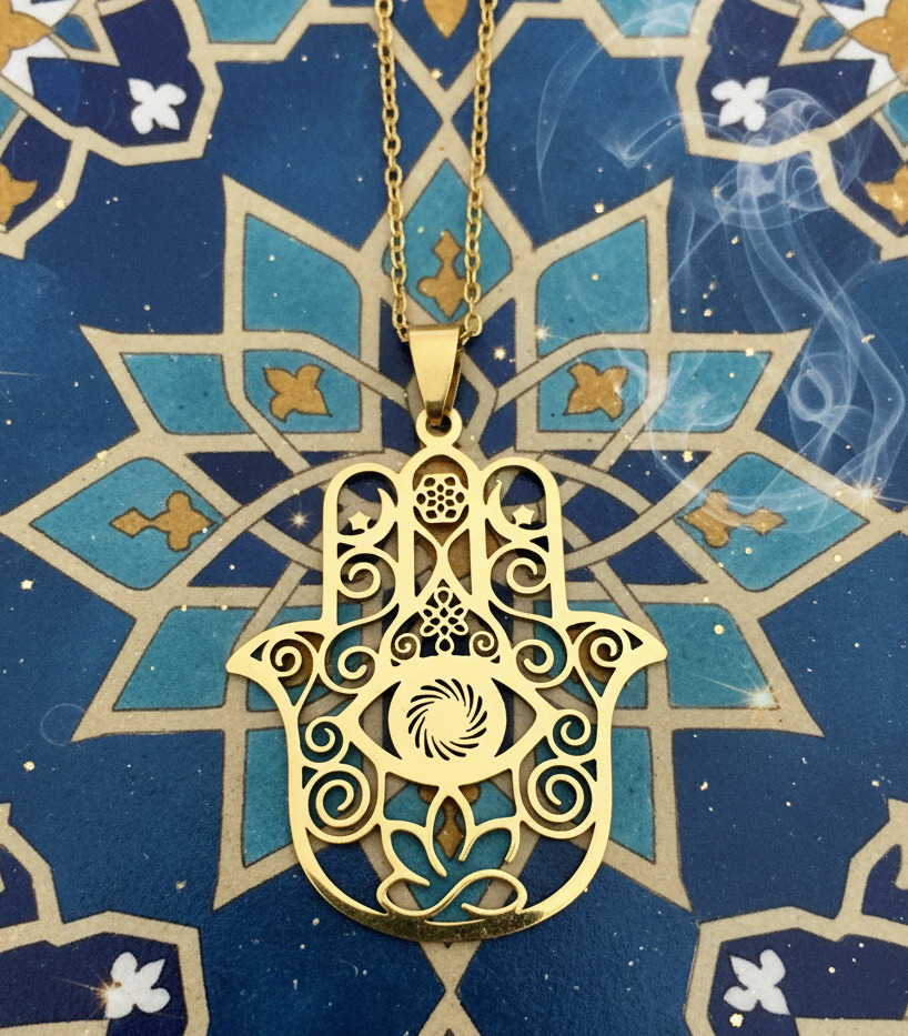 Fatima's Hand Necklace | Gold Stainless Steel