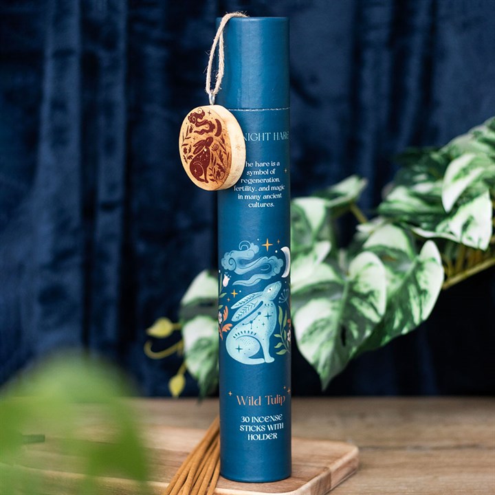 Midnight Hare Incense and Incense Holder Set - Wild Tulip Scent