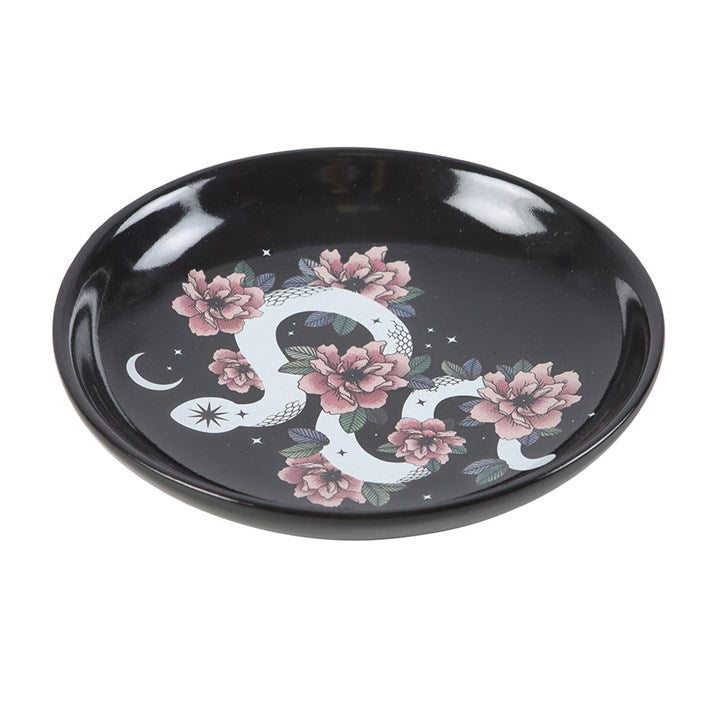 "Snake and Flowers" Jewelry Dish