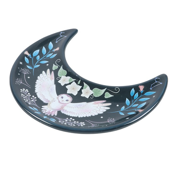 Moon and Owl "Night Flight" Jewelry Dish