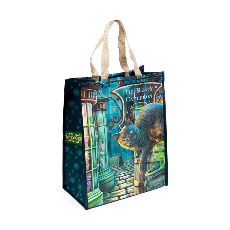 Large Reusable Bag - Lisa Parker's Rusty Boiler Cat