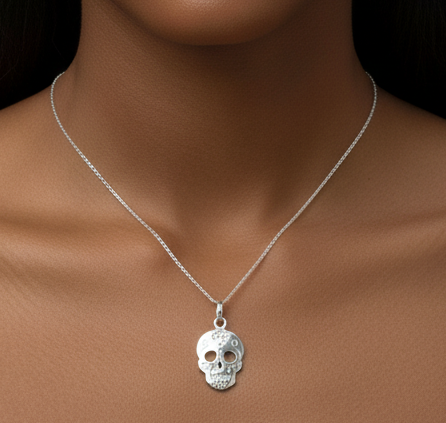 Mexican Skull Necklace | 925 Sterling Silver