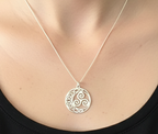 Moon necklace with Triskelion in 925 Sterling Silver