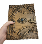 Handcrafted Leather Grimoire in Blank Pages "The All-Seeing Eye"
