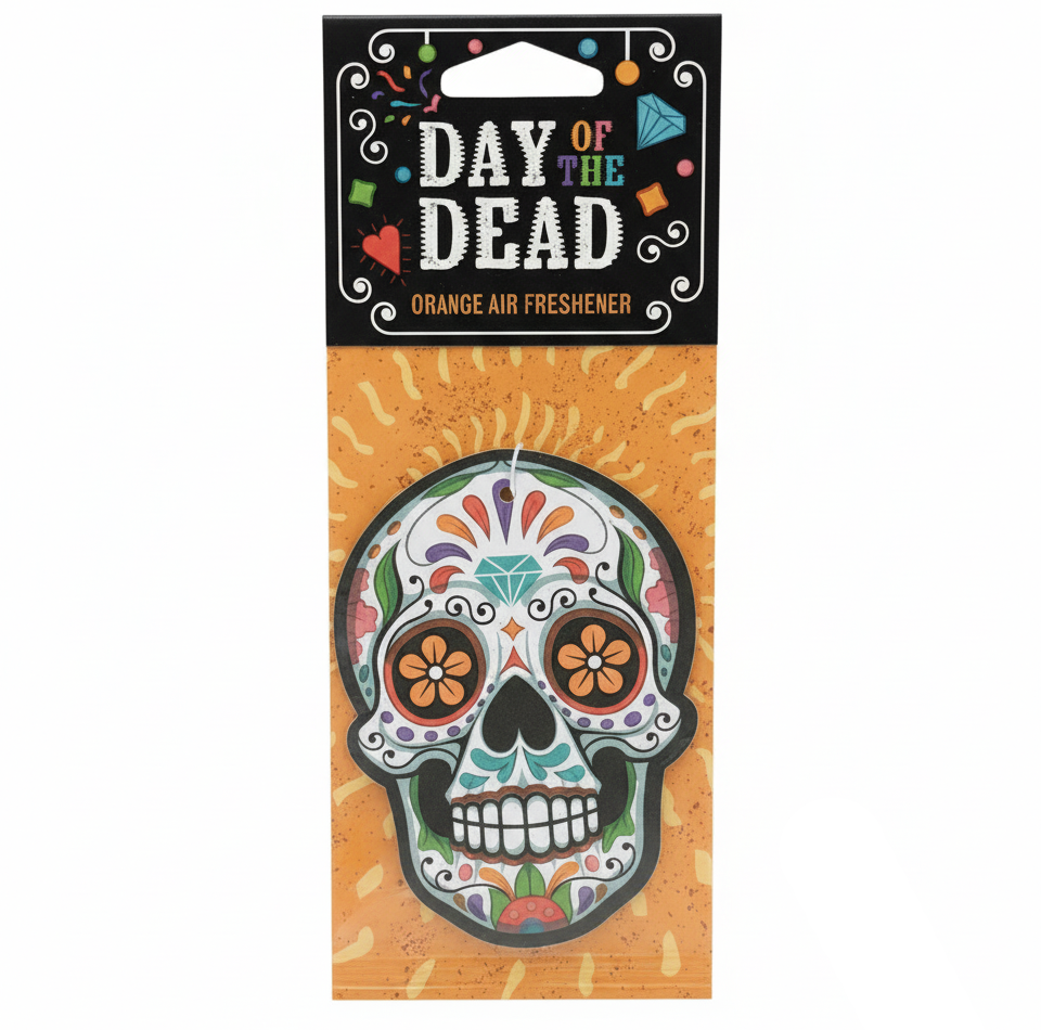 Day of the Dead Air Freshener - Orange