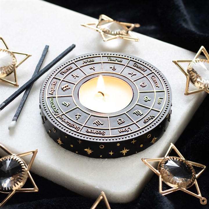 Astrological Wheel Candle Holder