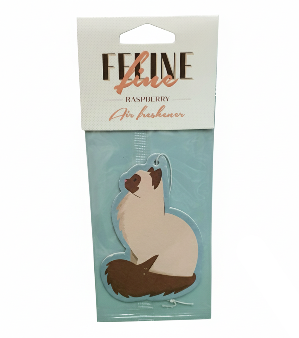 Feline Fine Cat Air Freshener - Raspberry