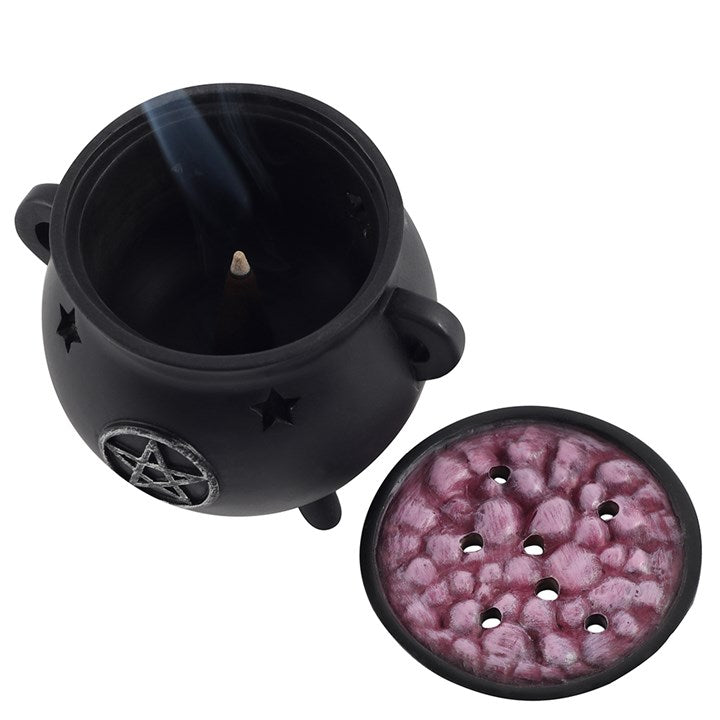 Incense Holder Cauldron with Pentagram