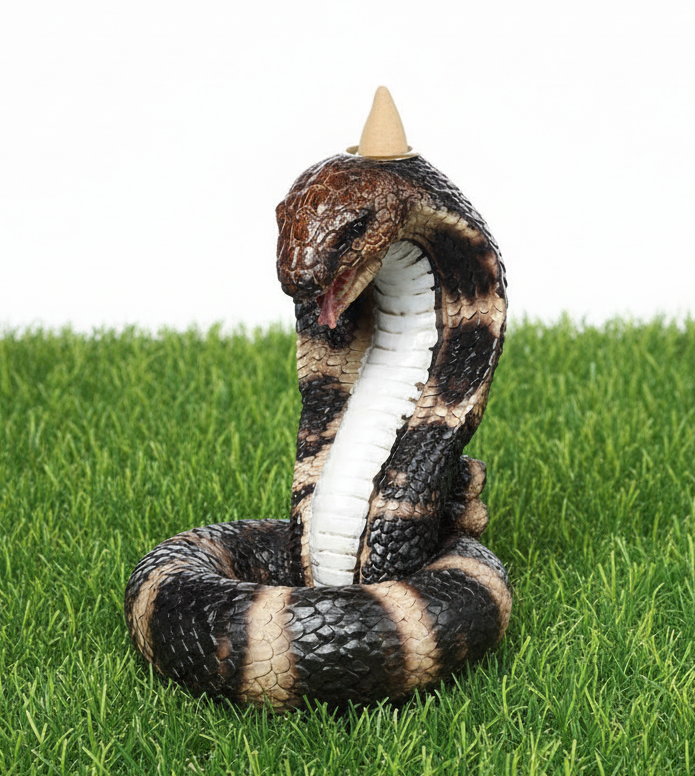 Coiled Cobra Backflow Incense Holder