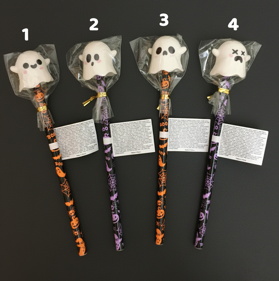 Kawaii Ghost Pencil with Eraser