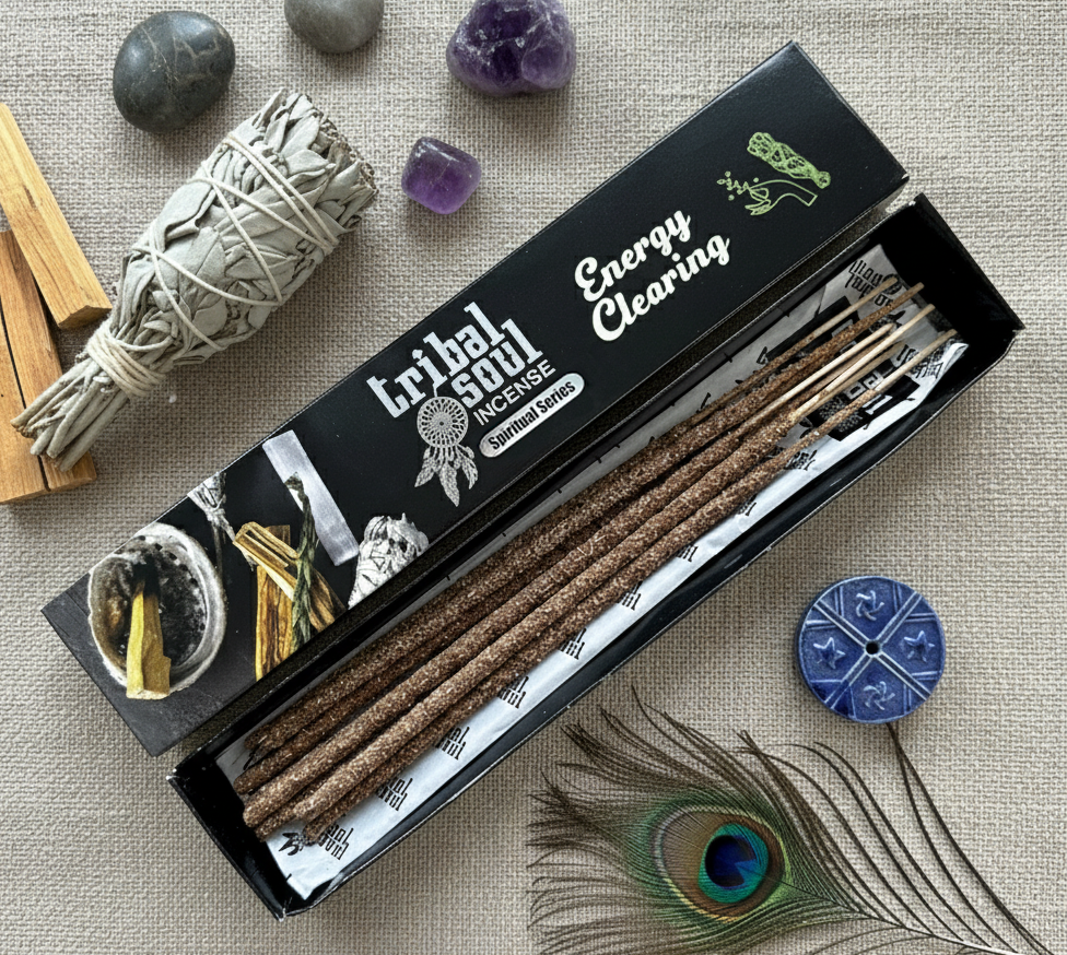 Energy Cleansing Incense + Ceramic Holder (Tribal Soul)