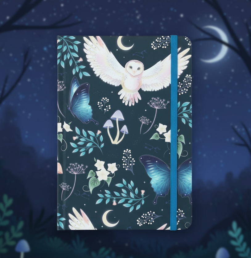 A5 Owl Notebook "Night Flight"
