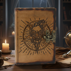 Handcrafted Leather Grimoire "Seal of the Abyss"