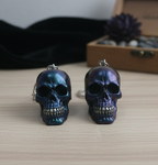 Metallic Effect Skull Keychain