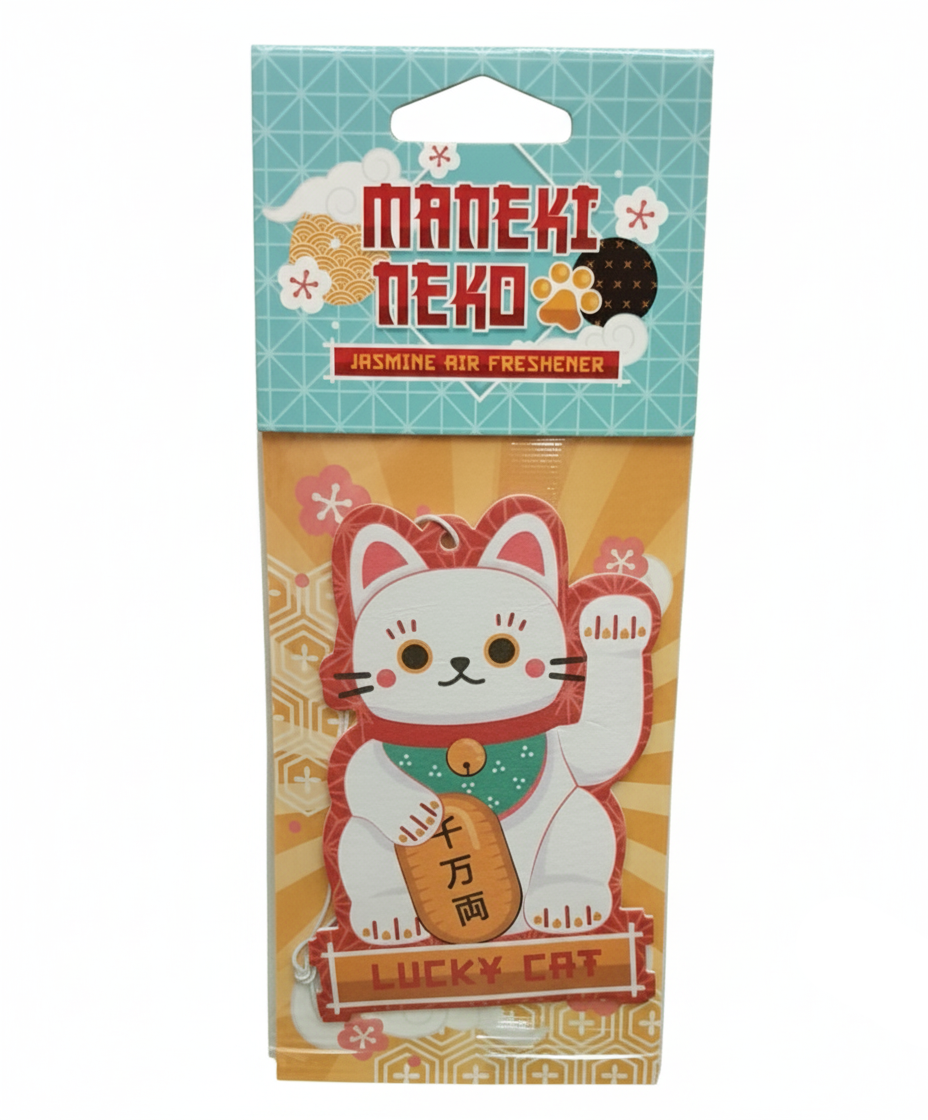 Lucky "Maneki Neko" Cat Air Freshener - Cherry
