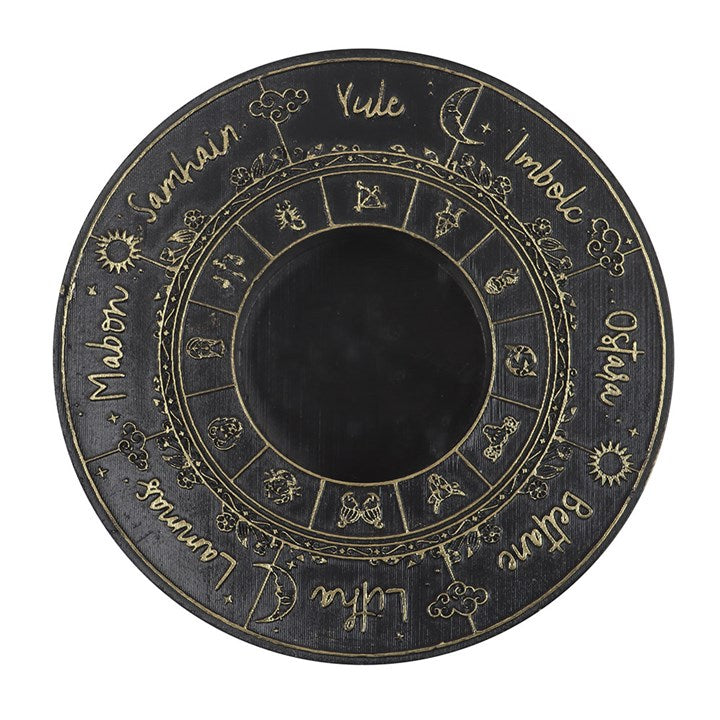 Portavelas "Rueda del Año" - Ciclos y Zodiaco