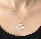 Moon Necklace with Triquetra in 925 Sterling Silver