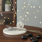 Moon necklace with Triskelion in 925 Sterling Silver