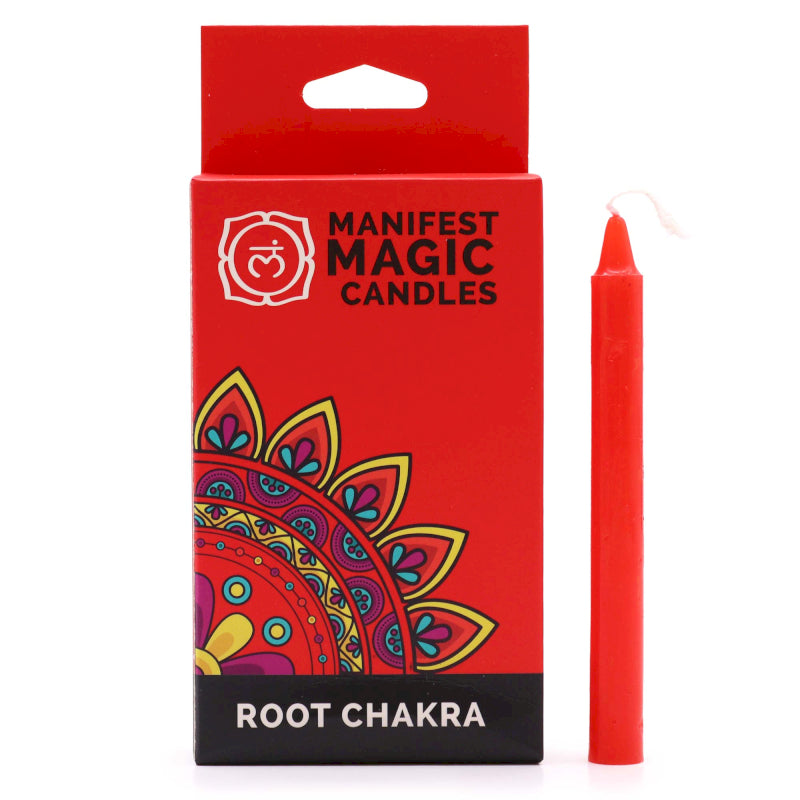 Pack of 12 Manifest Magic Candles - Red