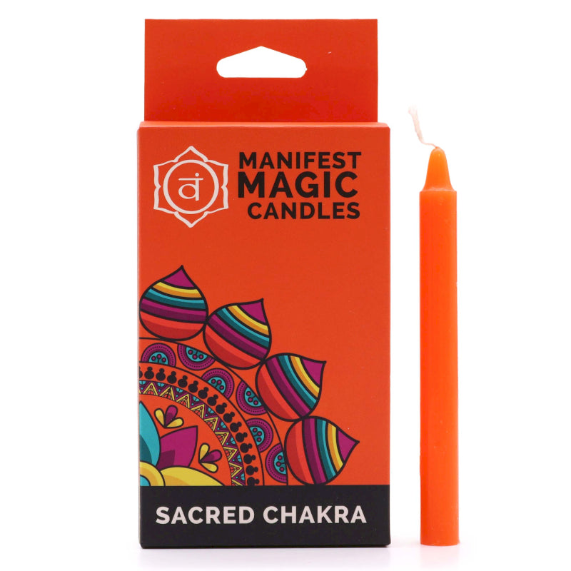 Pack of 12 Manifest Magic Candles - Orange