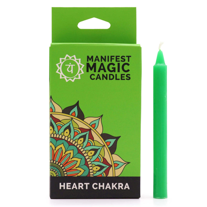 Pack 12 Manifest Magic Candles - Green
