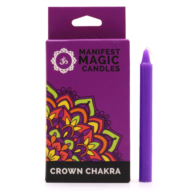Pack of 12 Manifest Magic Candles - Purple